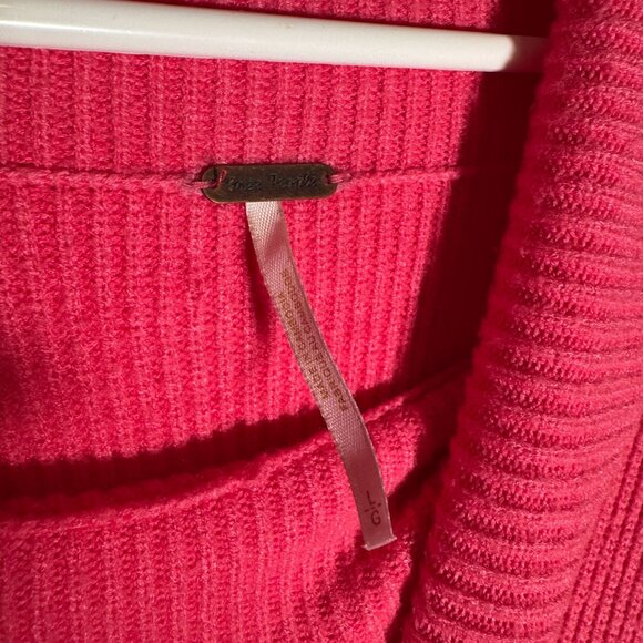 Free People Softly Structured Oversized Ribbed Tunic Sweater Size L - Picture 3 of 6